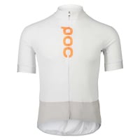 POC Cyklistický dres s krátkým rukávem - ESSENTIAL ROAD LOGO - bílá/šedá