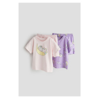 H & M - Žerzejové pyžamo's potiskem 2 kusy - růžová