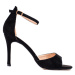 Pk Trendy dámské sandály černé na jehlovém podpatku ruznobarevne