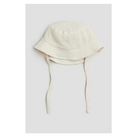 H & M - Cotton muslin bucket hat - béžová H&M