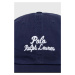 Bavlněná baseballová čepice Polo Ralph Lauren tmavomodrá barva, s potiskem
