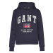 MIKINA GANT D2. GANT TAG SWEAT HOODIE modrá