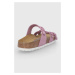 Semišové pantofle Birkenstock Franca dámské, fialová barva