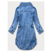 Světle modrá volná dámská džínová bunda/přehoz přes oblečení (POP5990-K)