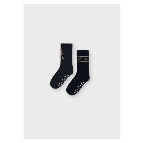 2 pack froté ponožek s protiskluzem KOSMONAUT černé Mayoral