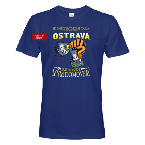 Pánské vlastenecké tričko s potiskem volitelného města BezvaTriko