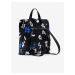 Černý dámský vzorovaný batoh/kabelka Desigual Margy Sumy Mini