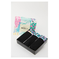 AC&Co / Altınyıldız Classics Men's Black 3-Pack Special Gift Boxed Cotton Flexible Boxer