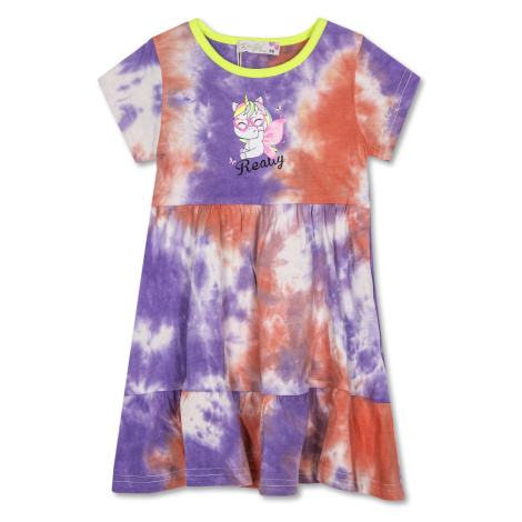 Dívčí šaty - KUGO TM7216, oranžová/ fialová Barva: Mix barev