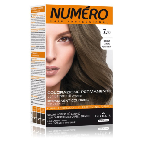 Brelil Numéro Permanent Coloring barva na vlasy odstín 7.10 Ash Blonde 125 ml