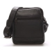 Pánská kožená dokladová taška přes rameno WILD X1, černá
