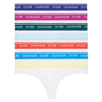 7pack calvin klein tanga dámský set 7 kusů balvněných kalhotek thongs v dárkové krabičce xl