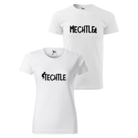 DOBRÝ TRIKO Párová trička s potiskem Techtle mechtle Barva: 2x Bílé tričko