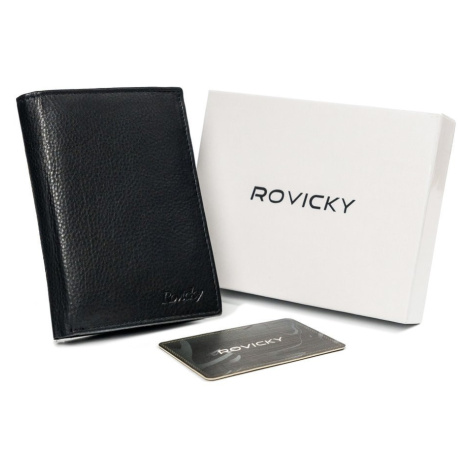 Elegantní pánská peněženka z přírodní kůže, RFID ochrana Rovicky