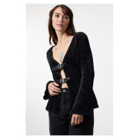 Trendyol Black Closed Knitted Cardigan