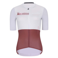 HOLOKOLO Cyklistický dres s krátkým rukávem - VIBES LADY - bílá/červená