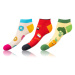 Bellinda CRAZY IN-SHOE SOCKS 3x - Modern color low crazy socks unisex - white - red - blue