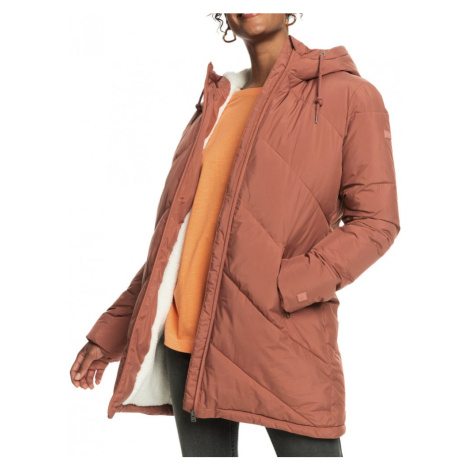 Dámský zimní kabát Roxy Better Weather - hnědo/růžový