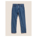 Bavlněné džíny pro velkou a vysokou postavu, normální střih Marks & Spencer modrá