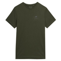 4F T-SHIRT Pánské triko, khaki, velikost