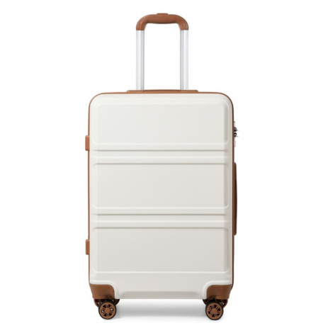Kono cestovní kufr na kolečkách ABS - 44L - béžovo hnědý