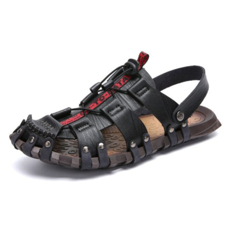 Kožené sandály páskové pánské boty na léto MIXI FASHION