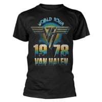 Van Halen Tričko World Tour '78 Unisex Black