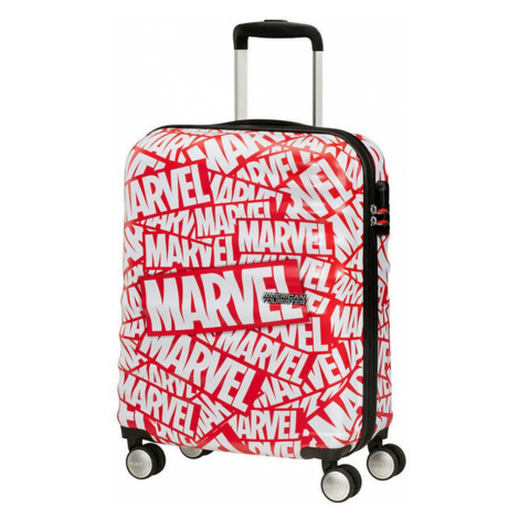 American Tourister Kabinový cestovní kufr Wavebreaker Marvel Spinner 36 l - Marvel Logo