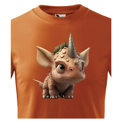Dětské tričko s obrázkem Triceratopse - krásný barevný motiv s plnými barvami BezvaTriko