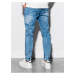Světle modré pánské slim fit džíny Ombre Clothing