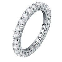Morellato Třpytivý stříbrný prsten se zirkony Scintille SAQF161
