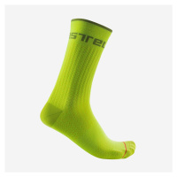 CASTELLI Cyklistické ponožky klasické - DISTANZA 20 - žlutá