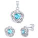 Silvego Stříbrný set šperků ROSALYN s pravým Topazem Swiss a Brilliance Zirconia JJJS0088TS (náu