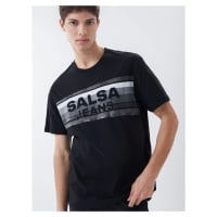Salsa Jeans pánské černé tričko