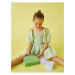 Koton Girl Green Balloon Sleeve Dress