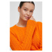 Vlněný svetr United Colors of Benetton dámský, oranžová barva, lehký