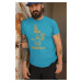 MMO Pánské tričko Bitcoin rocket Barva: Tyrkysová