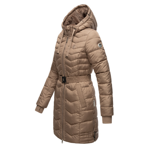 Dámský zimní prošívaný kabát Alpenveilchen Navahoo - TAUPE | Modio.cz
