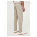 Kalhoty Calvin Klein pánské, béžová barva, jednoduché, K10K111490