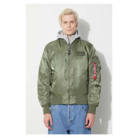 Bunda Alpha Industries MA-1 D-Tec 183110 01 pánská, zelená barva, přechodná