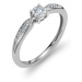 Prsten z bílého zlata s diamanty L'Amour Diamonds KR5420W + dárek zdarma
