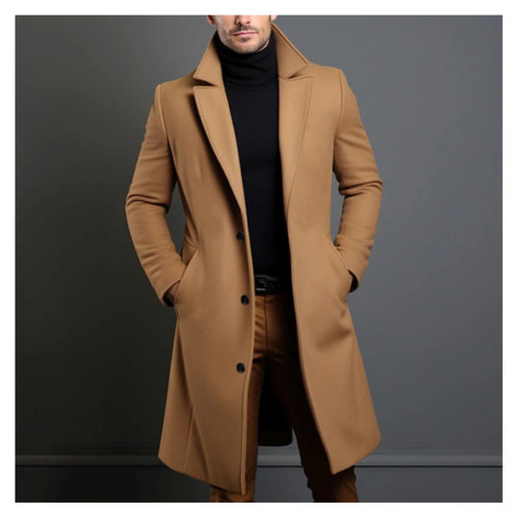 Pánský dlouhý kabát wool