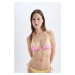 DEFACTO Fall in Love Regular Fit Gradient Printed Bikini Top