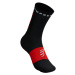 COMPRESSPORT Cyklistické ponožky klasické - ULTRA TRAIL V2.0 - černá/červená