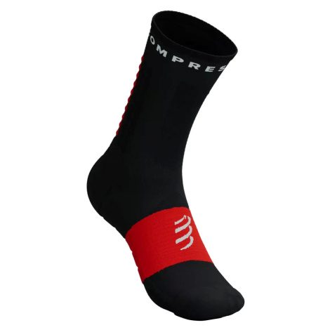 COMPRESSPORT Cyklistické ponožky klasické - ULTRA TRAIL V2.0 - černá/červená