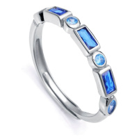 Viceroy Překrásný stříbrný prsten s modrými zirkony 9121A0