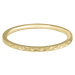 Troli Pozlacený minimalistický prsten z oceli s jemným vzorem Gold 57 mm