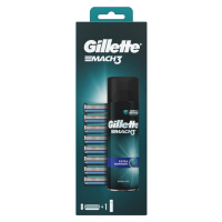 GILLETTE Mach3 Náhradní hlavice 8 ks + Mach3 Comfort Gel na hoelní 200 ml