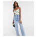 ASOS DESIGN Tall high rise 'relaxed' dad jeans in midwash-Blue