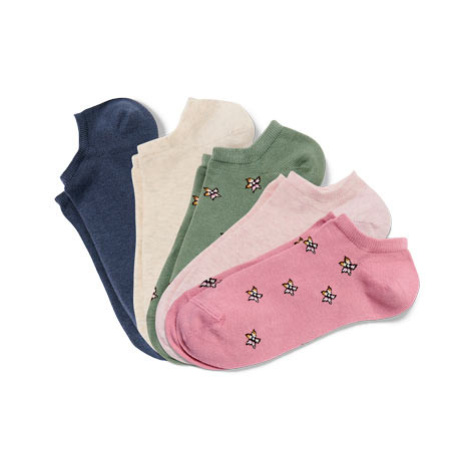 Krátké ponožky, 5 párů, různé barvy , vel. 35-38